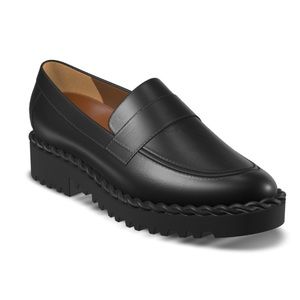 New without box Franco sarto Carol Lug Sole Loafer black leather women’s size 10